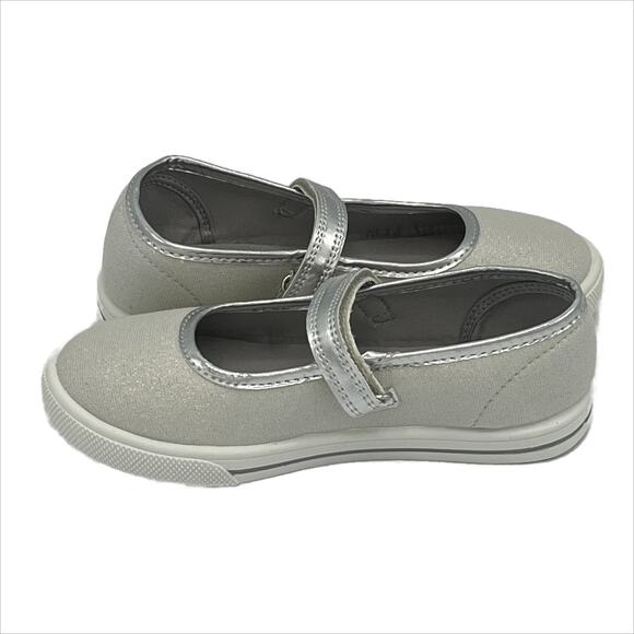 Simple Joys by Carter Mary Jane Sneaker Sparkling Silver Size 12 - Picture 3 of 14
